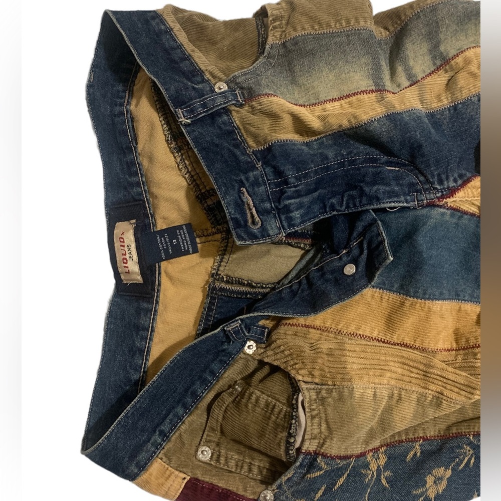 Liquidx jeans up & down patch work stitched of corduroy and jeans - Picture 3 of 3